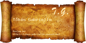 Tőkés Gabriella névjegykártya